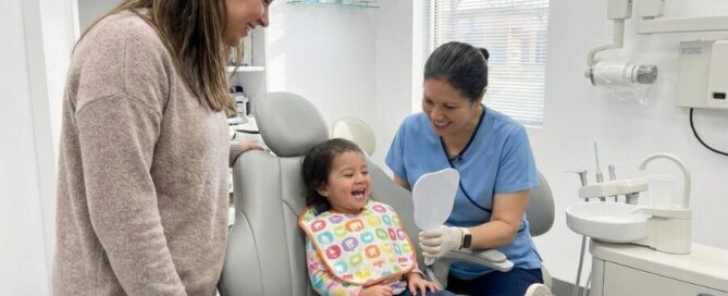 dental visits for children Woodbridge VA friendly dentist and child